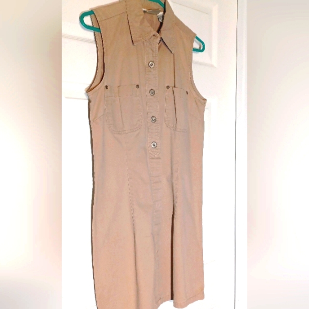 Bill Blass Tan Sleeveless Dress